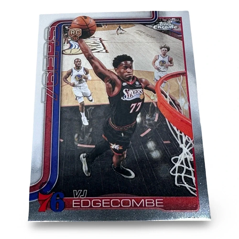 2025-26 Topps Chrome Update VJ Edgecombe Philadelphia 76ers RC Rookie Card #153